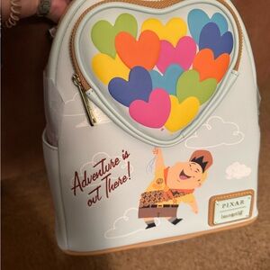 Loungefly Pixar Up Adventure is Out There Russell with Heart Balloons Backpack